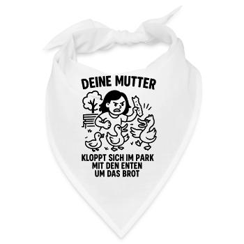 deine mutter park enten brot - Bandana - Weiß - Vorne