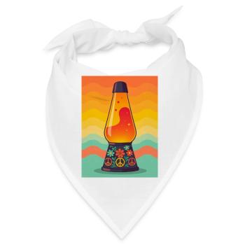 Groovy psychedelische Lavalampe in leuchtenden Farben - Bandana - Weiß - Vorne