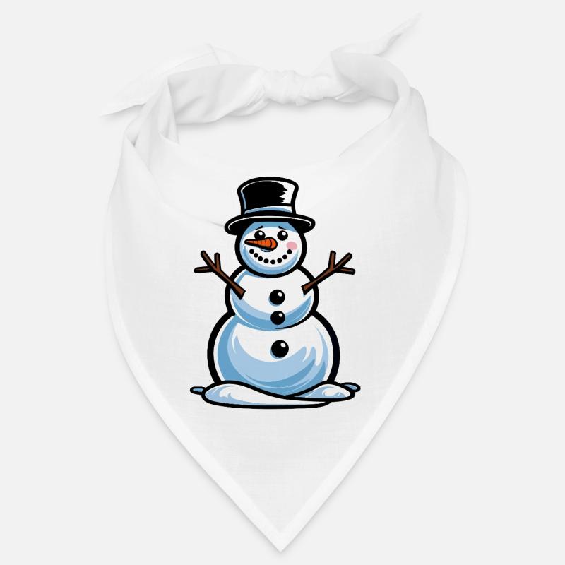 Winter magic, snowman in a top hat Bandana