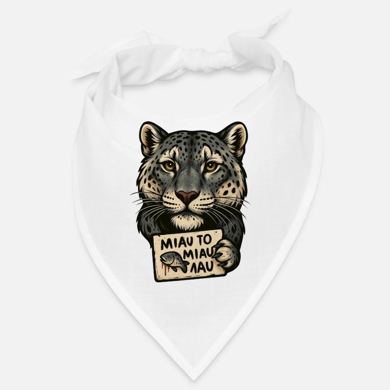 Leopard with Shield Meow Sign Bandana