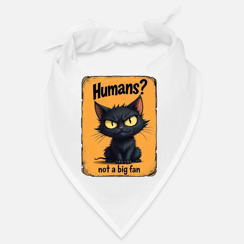 Not a Big Fan – Grumpy Black Cat  Bandana