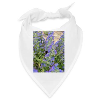 Fliederblüten Bienenfreundliches Muster - Bandana - Weiß - Vorne
