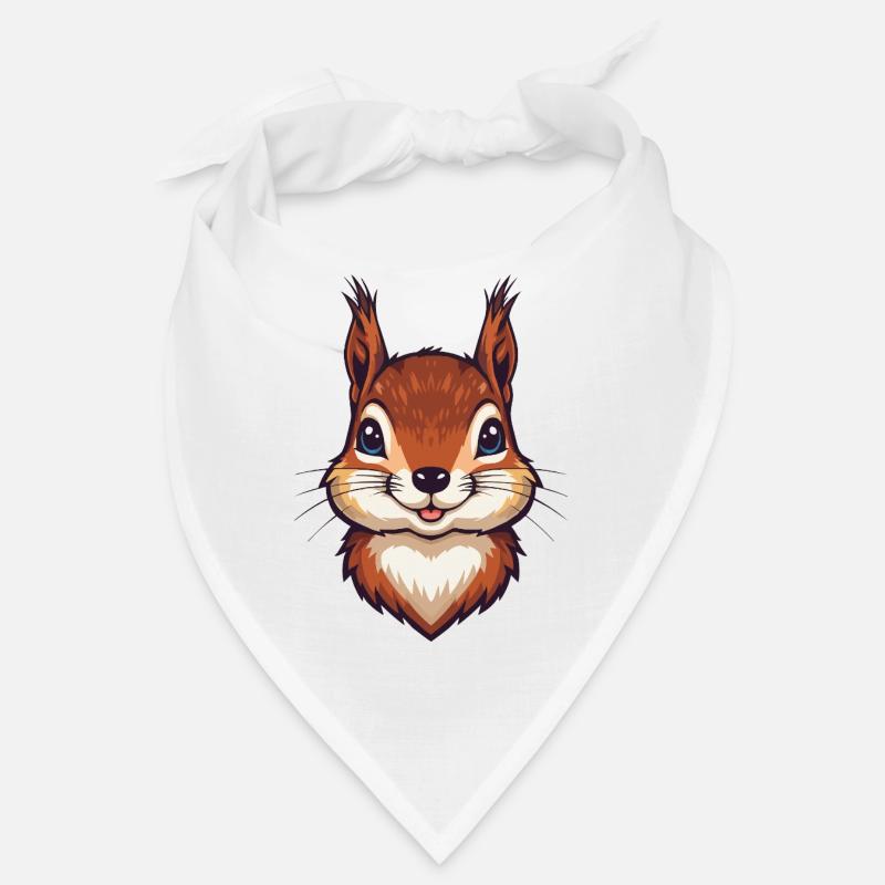 Tête d’écureuil mignonne - Bandana - blanc