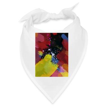 Farbexplosion Abstrakte Farbflächen - Bandana - Weiß - Vorne