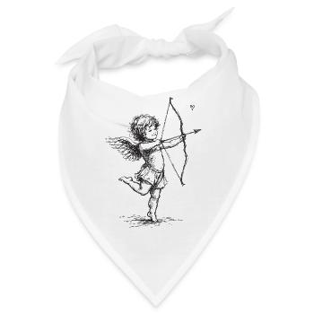 Vintage Cupid Angel with Bow and Arrow Art - Bandana - Weiß - Vorne
