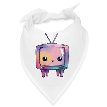 Pastell TV Kawaii Retro - Bandana - Weiß - Vorne
