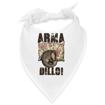 Gürteltier, Gürteltier, Vintage Ornate Gürteltier - Bandana - Weiß - Vorne