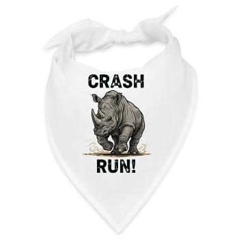 Wild Rhinoceros Crash Run - Bandana - Weiß - Vorne