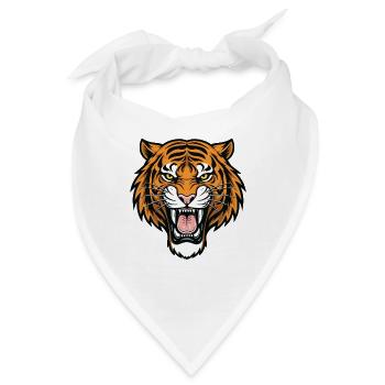 Tiger Instinkt Wilde Tiger Kraft - Bandana - Weiß - Vorne