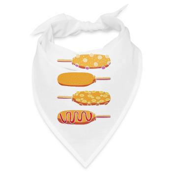 Corn Dog - Bandana - Weiß - Vorne