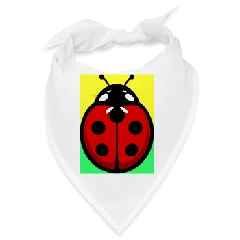 Marienkäfer - Bandana - Weiß - Vorne