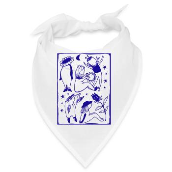 Mondnächte Tanzfiguren im Sternenwald - Bandana - Weiß - Vorne