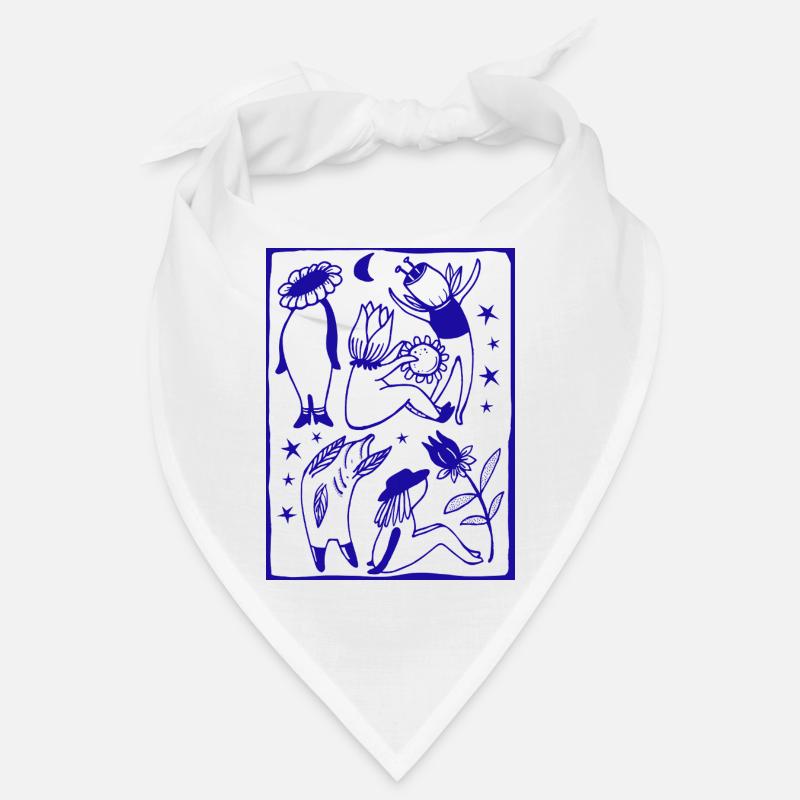 Figures de danse au clair de lune dans la forêt étoilée Bandana