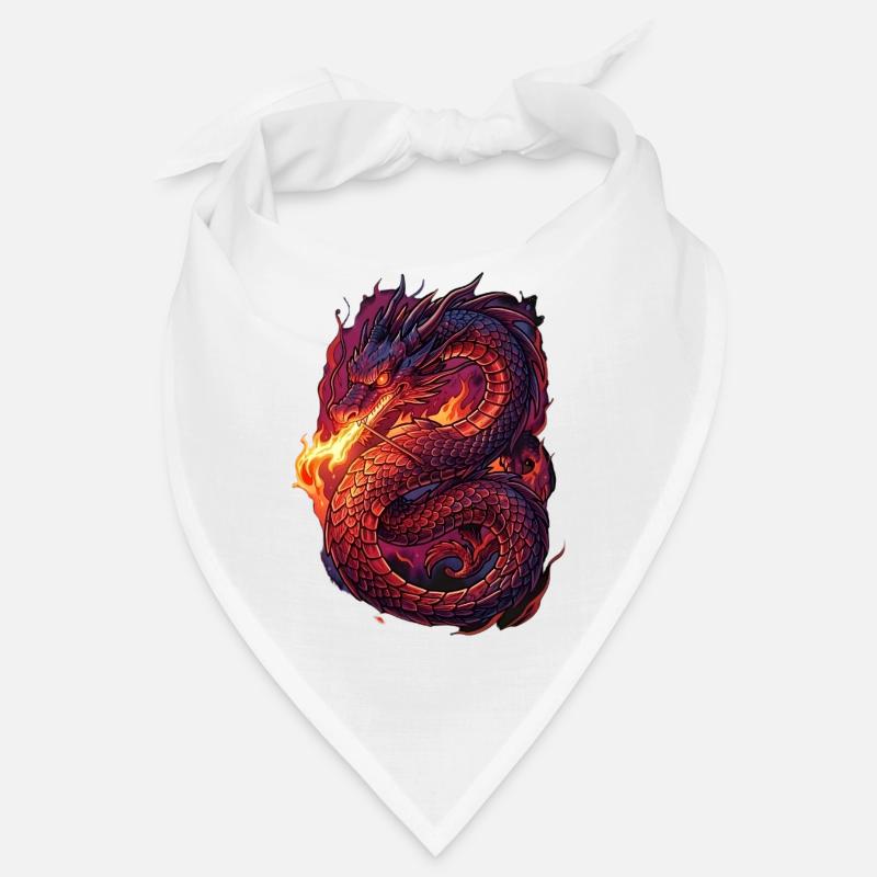 Tempête de Dragon de Feu - Bandana - blanc