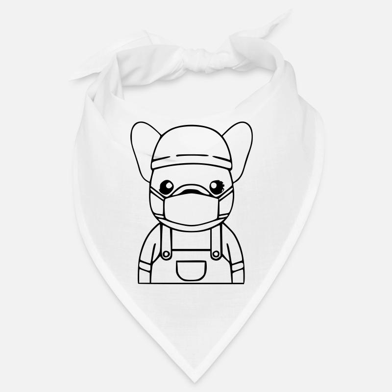 Frenchie Arzt Pflege Maske Bandana
