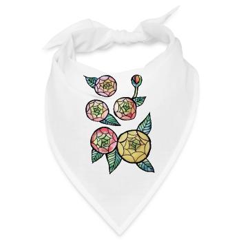 Buntglas-Bloom-Trio - Bandana - Weiß - Vorne