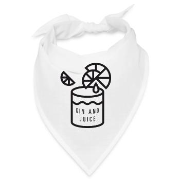 Gin und Saft - Bandana - Weiß - Vorne