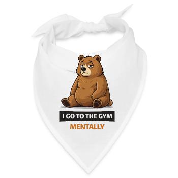 Halte dich im Fitnessstudio-Mindset - Bandana - Weiß - Vorne