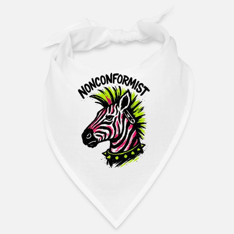 Zebra Punk Maverick Crest Neon Style Rocker Bandana