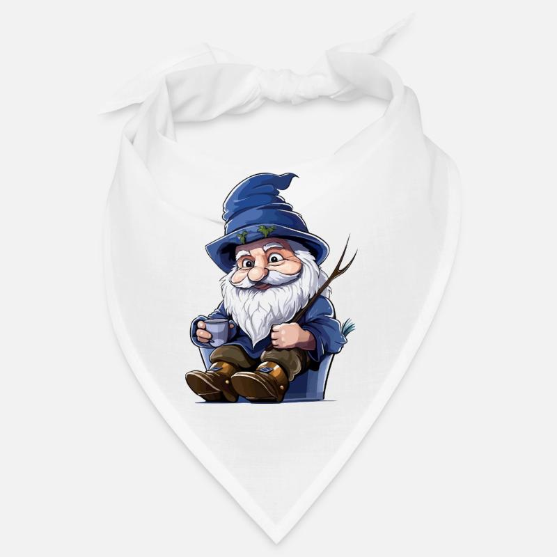 Blue forest gnome with mug Bandana