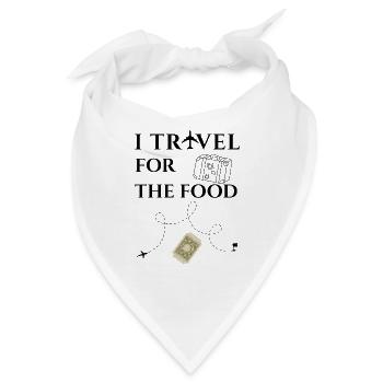 Ich reise fürs Essen - Bandana - Weiß - Vorne