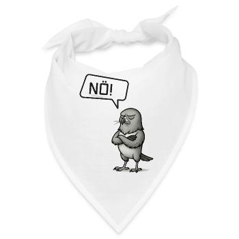 Nö! Adler – Stolzer Sturkopf sagt Nein - Bandana - Weiß - Vorne