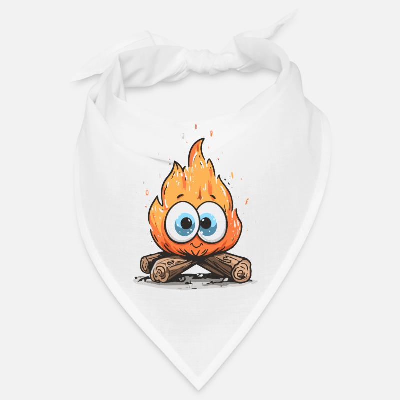 Campfire flame with googly eyes Bandana