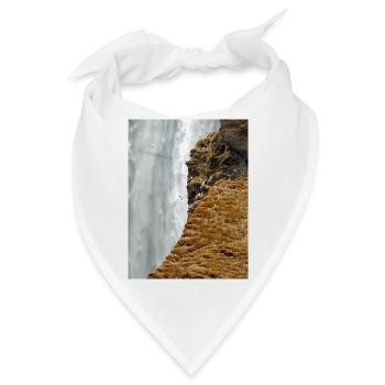 Mossy Cliff Wasserfall-Vista - Bandana - Weiß - Vorne