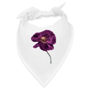 Intensiver Magenta-Mohn - Bandana - Weiß - Vorne