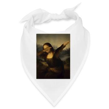 Mona Lisa betupfen Leonardo Da Vinci Mona Lisa - Bandana - Weiß - Vorne