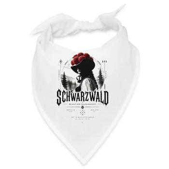 Schwarzwald Silhouette mit Bollehut - Bandana - Weiß - Vorne