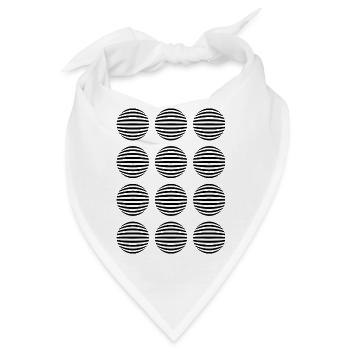 Geometrische Kugeln - Bandana - Weiß - Vorne