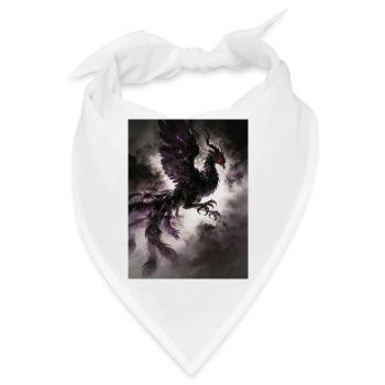 Der Schwarze Phönix: Schatten und Wiedergeburt - Bandana - Weiß - Vorne