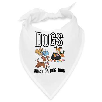 Hunde räumen Müll weg - Bandana - Weiß - Vorne