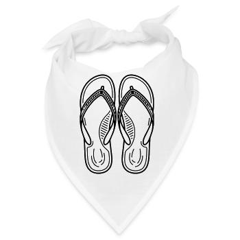 Sommer-Flip-Flops - Bandana - Weiß - Vorne
