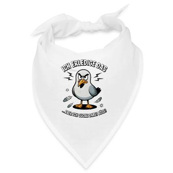 Möwe Seevogel Nen scheiss muss ich - Bandana - Weiß - Vorne