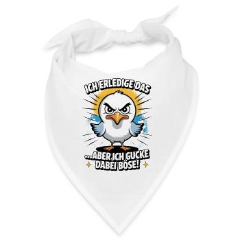 Ich mach das aber ich gucke dabei böse Möwe - Bandana - Weiß - Vorne