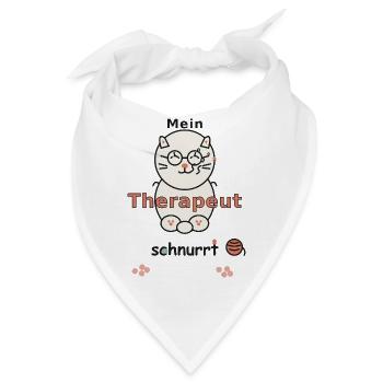 MEIN THERAPEUT SCHNURRT - Bandana - Weiß - Vorne