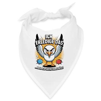 Möwe Seevogel Ich erledige das - Bandana - Weiß - Vorne