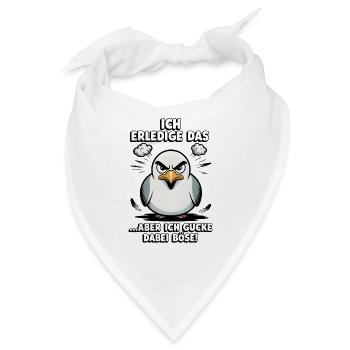 Möwe Seevogel Nen scheiss muss ich - Bandana - Weiß - Vorne