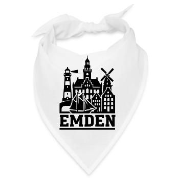 Emden Ostfriesland - Bandana - Weiß - Vorne