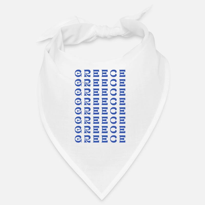 Typographie du Bleu de la Grille de Grèce Bandana