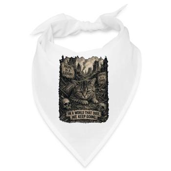 Katzen in Ruinen: Überleben - Bandana - Weiß - Vorne