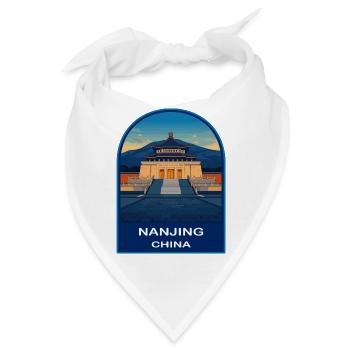 Nanjing China Sun Yat-sen Mausoleum Retro-Abzeichen - Bandana - Weiß - Vorne