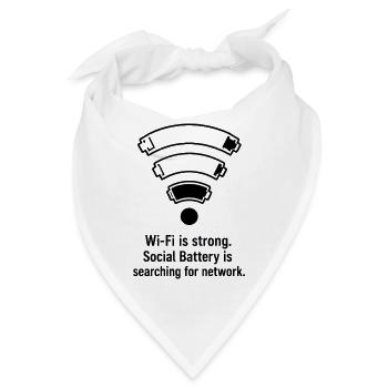 Social Battery Searching for Network - Bandana - Weiß - Vorne