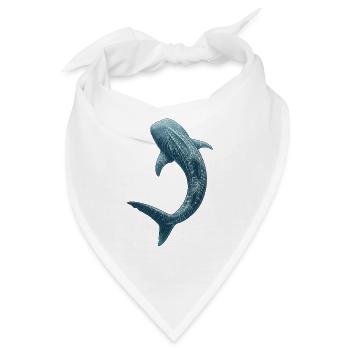 Detaillierte Walhai-Kunst Meereslebewesen - Bandana - Weiß - Vorne