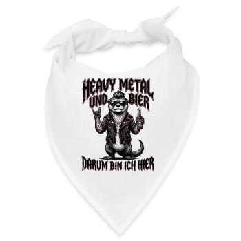 Heavy Metal Bier Otter - Bandana - Weiß - Vorne
