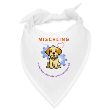 Mischling Design  - Bandana - Weiß - Vorne