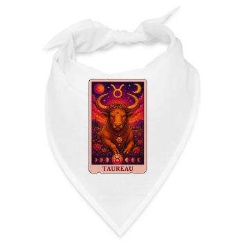 Stier-Tarot - Bandana - Weiß - Vorne