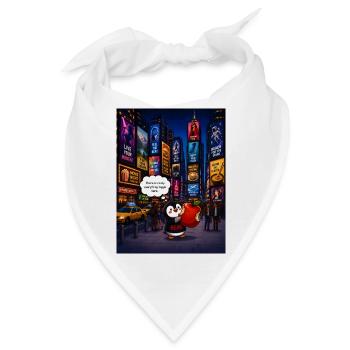 Beak Apple – Funny New York Penguin Design - Bandana - Weiß - Vorne